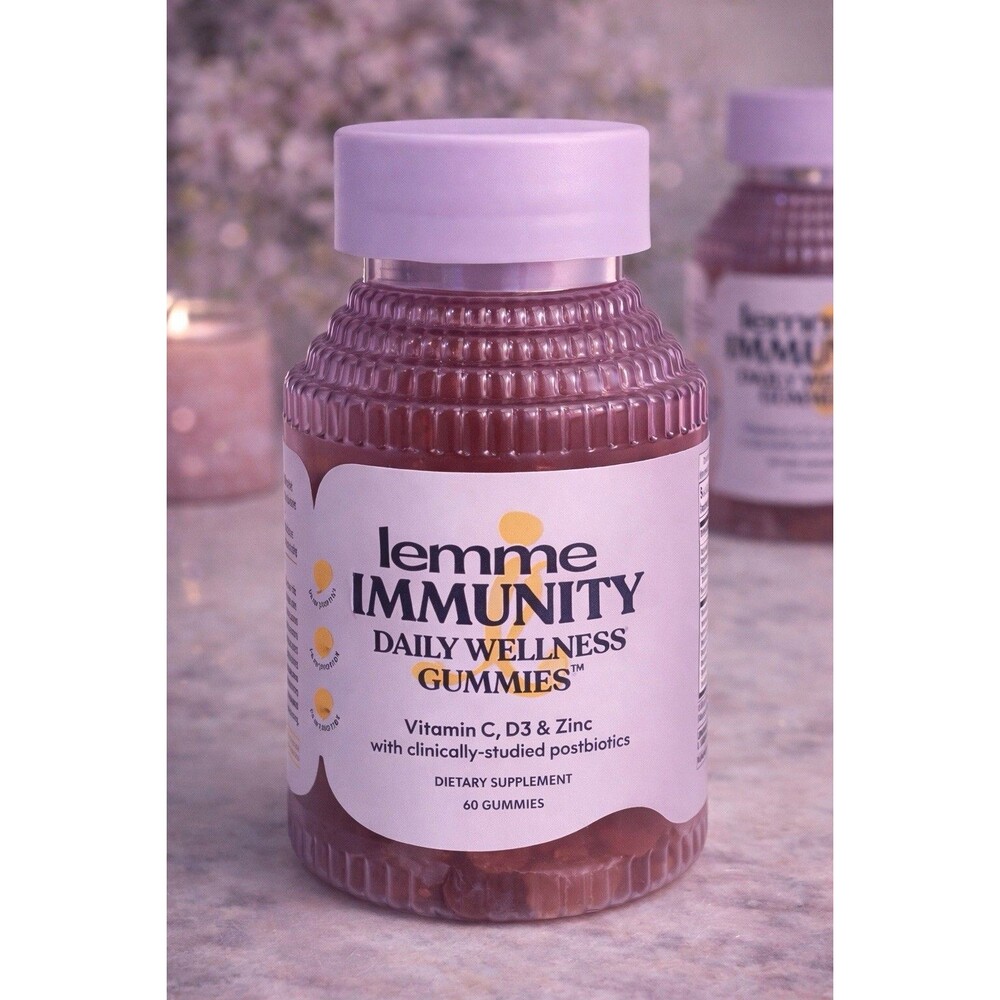 lemme Immunity Daily Wellness Gummies Vitamin C, D3, Zinc | 60 Gummies